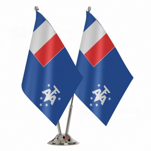 French Southern And Antarctic Lands 2 Table Flags
