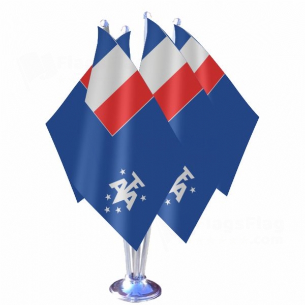 French Southern And Antarctic Lands Quadruple Table Flag
