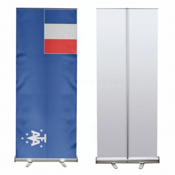 French Southern And Antarctic Lands Roll Up Banner