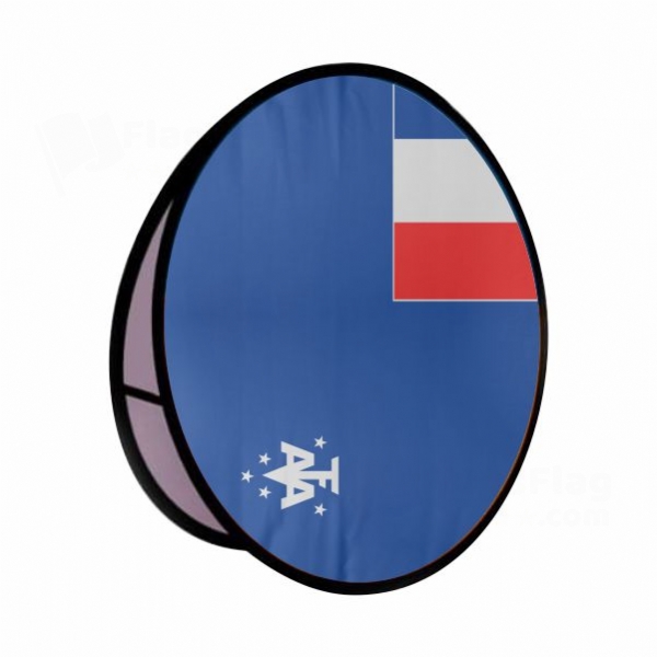 French Southern And Antarctic Lands Round Cloth Banner Display Stands