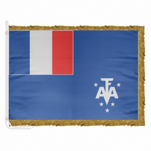 French Southern And Antarctic Lands Satin Office Flag