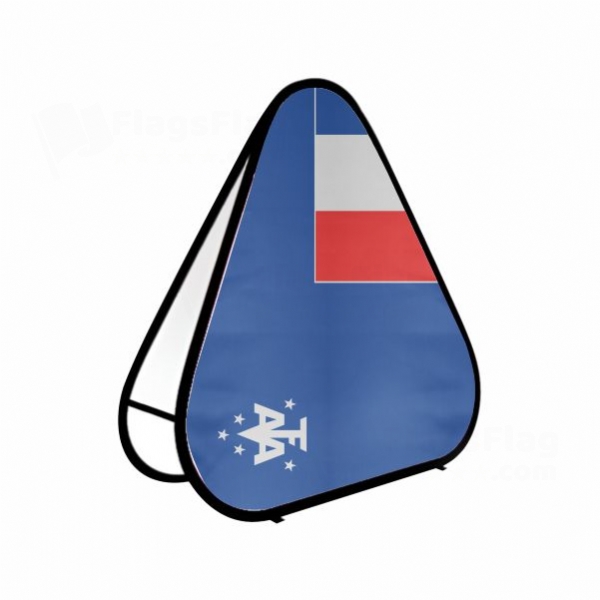 French Southern And Antarctic Lands Triangle Fabric Banner Display Stands