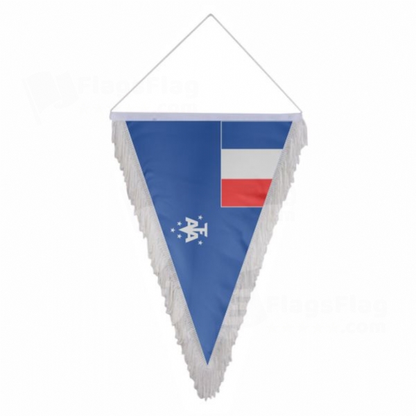 French Southern And Antarctic Lands Triangle Fringed Streamers