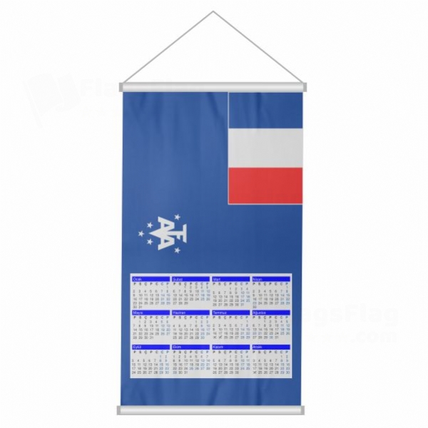 French Southern And Antarctic Lands Woven Fabric Digital Printing Calendar