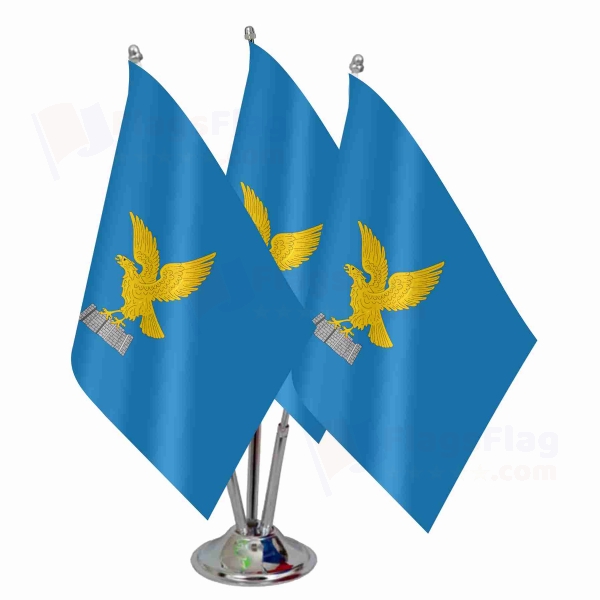 Friuli Venezia Giulia Triple Table Flag