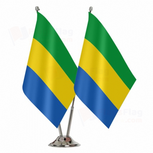 Gabon 2 Table Flags