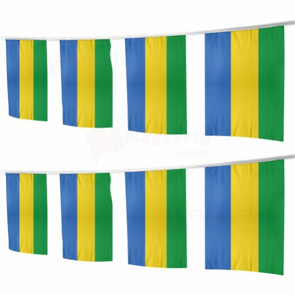 Gabon Square String Flags