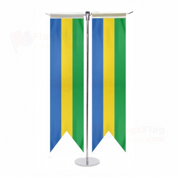 Gabon T Table Flag