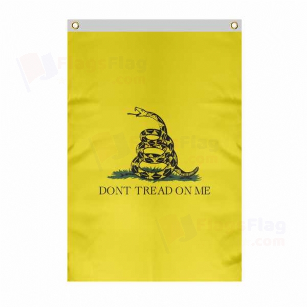 Gadsden Large Size Flag Hanging on Building