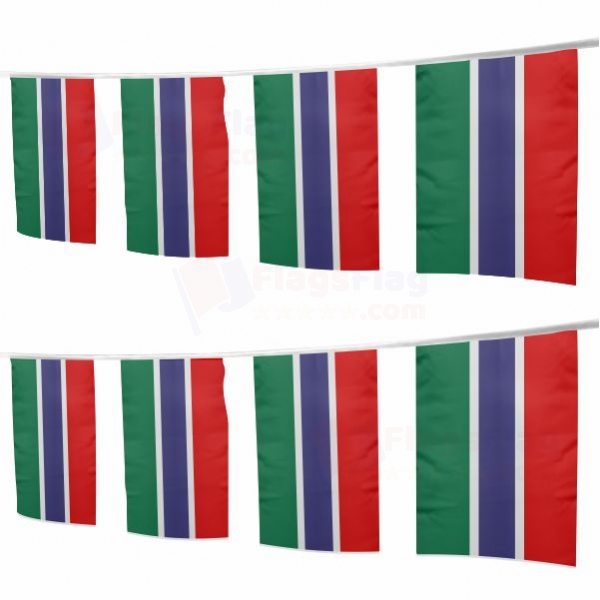 Gambia Square String Flags