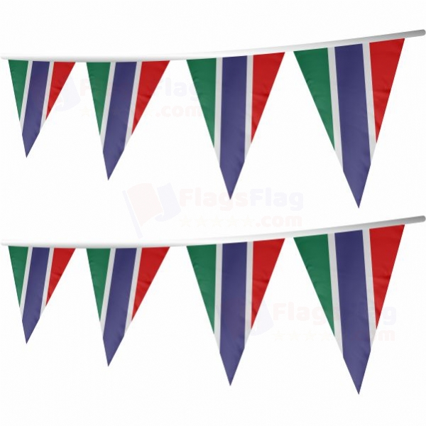 Gambia Stringed Triangle Flag