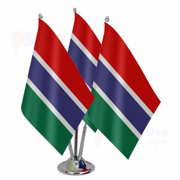 Gambia Triple Table Flag