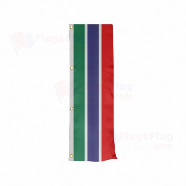Gambia Vertically Raised Flags