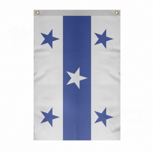 Gambier Islands Large Size Flag Hanging on Building