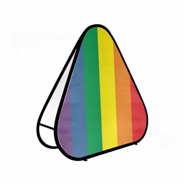 Gay & Lesbian Kingdom Of The Coral Sea Islands Triangle Fabric Banner Display Stands