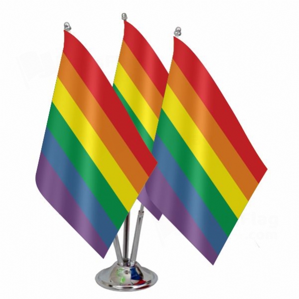 Gay & Lesbian Kingdom Of The Coral Sea Islands Triple Table Flag