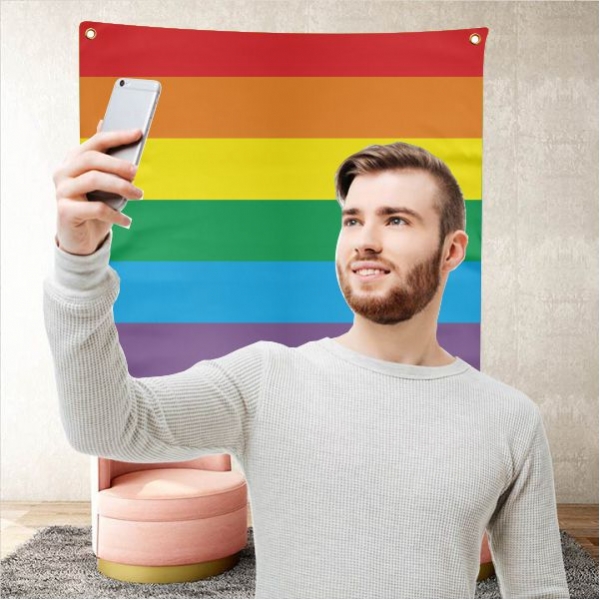 Gay Pride Background Selfie Shooting Landscapes