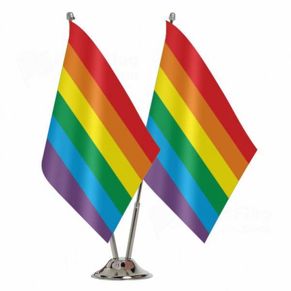 Gay Pride Binary Table Flag