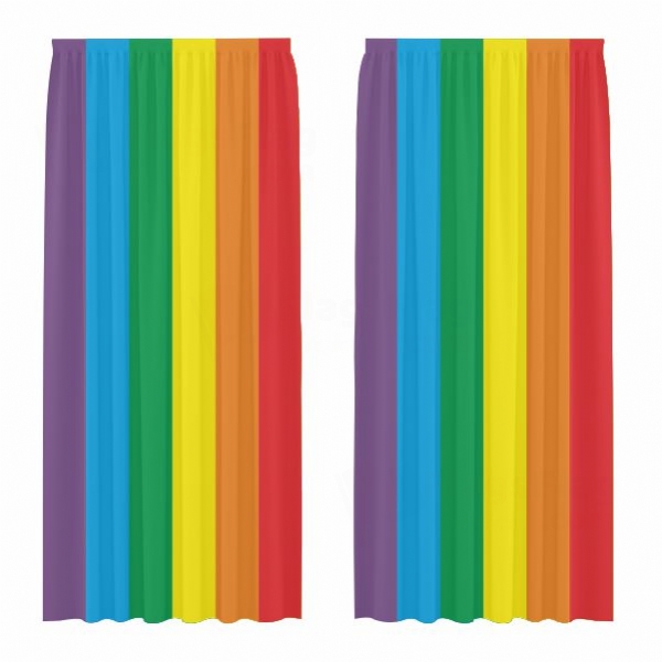 Gay Pride Digital Printed Curtains