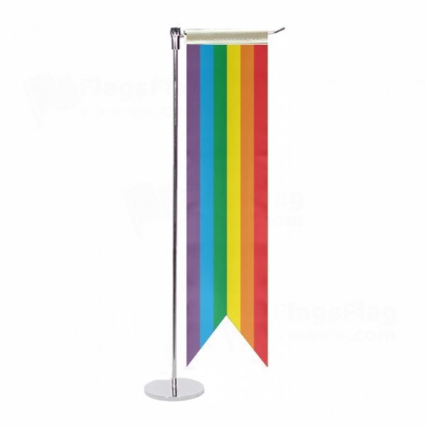 Gay Pride L Table Flag