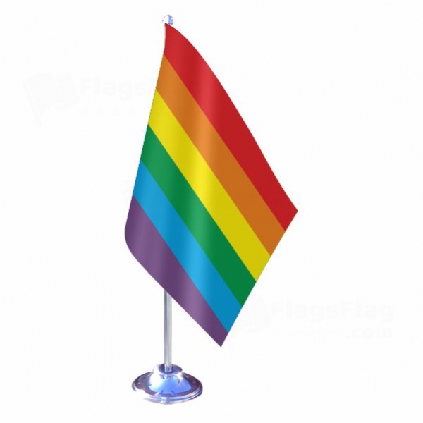 Gay Pride Single Table Flag