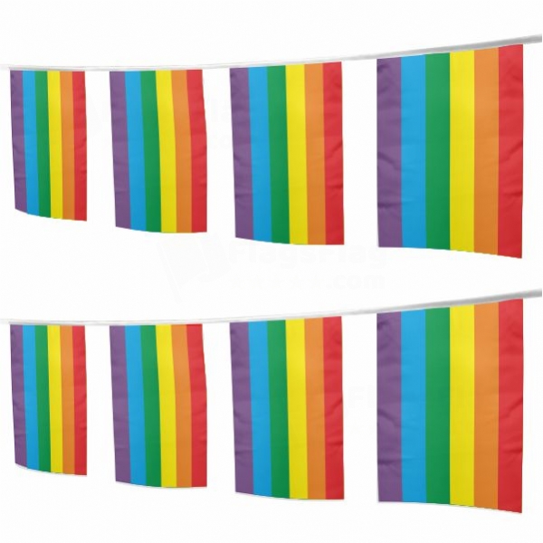 Gay Pride Square String Flags