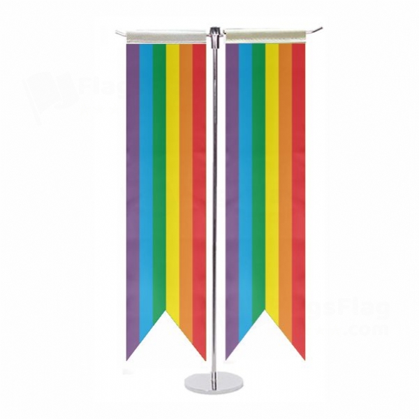 Gay Pride T Table Flags