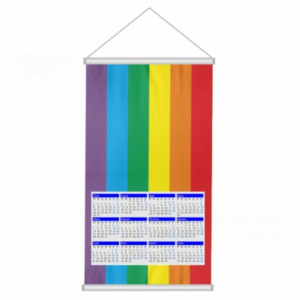 Gay Pride Woven Fabric Digital Printing Calendar