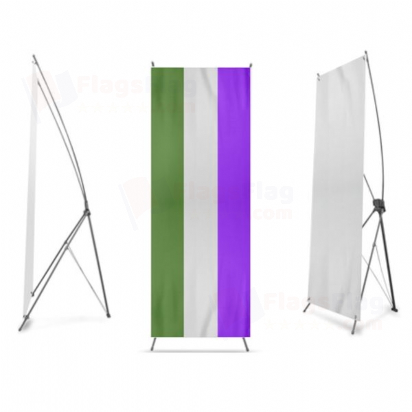 Genderqueer Pride Digital Print X Banner