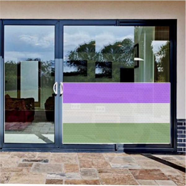 Genderqueer Pride Glass Film Genderqueer Pride One Way Vision Printing