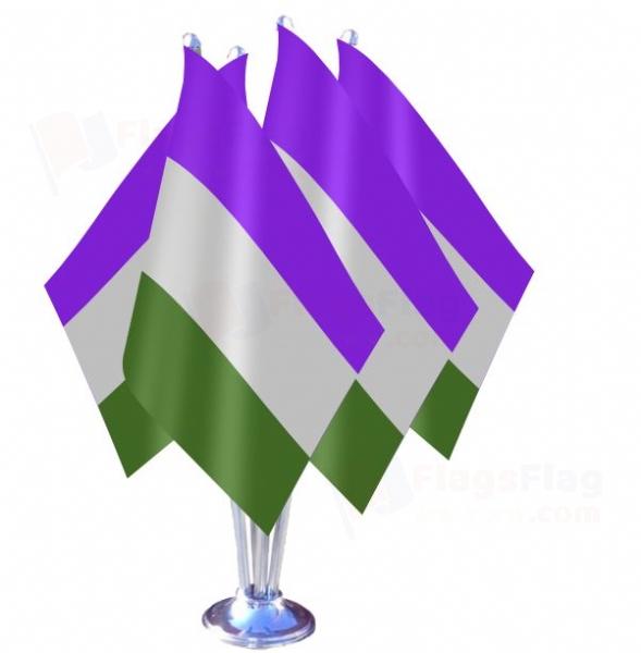 Genderqueer Pride Quadruple Table Flag