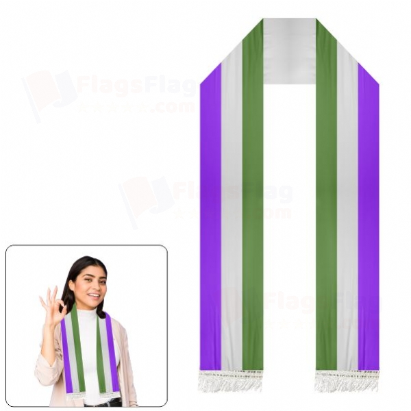 Genderqueer Pride Scarf Digital Printing