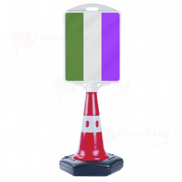 Genderqueer Pride Small Size Road Bollard