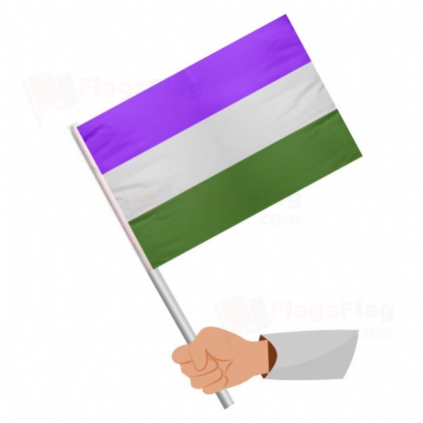 Genderqueer Pride Stick Flag