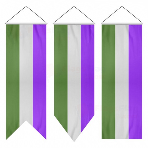 Genderqueer Pride Swallowtail Flags