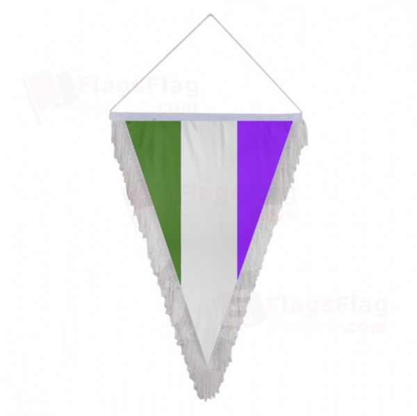 Genderqueer Pride Triangle Fringed Streamers