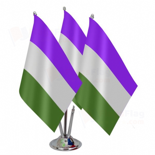 Genderqueer Pride Triple Table Flag