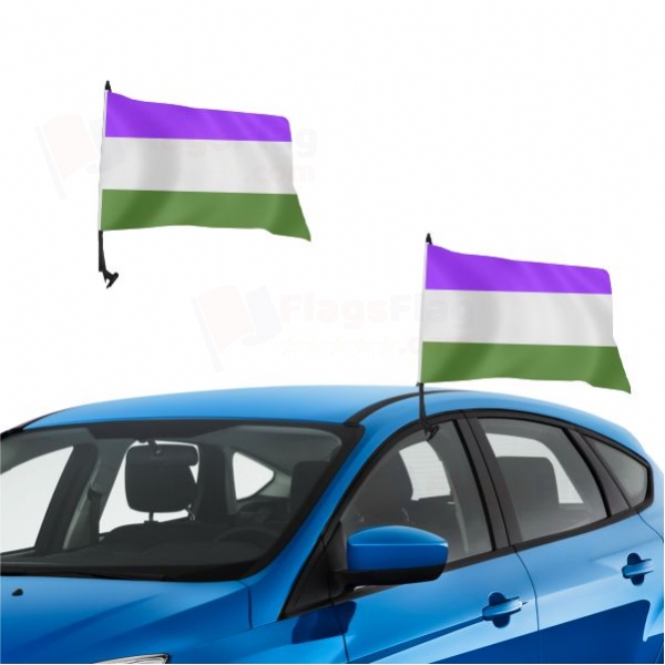 Genderqueer Pride Vehicle Convoy Flag
