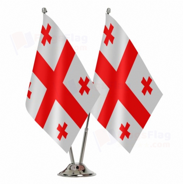 Georgia 2 Table Flags