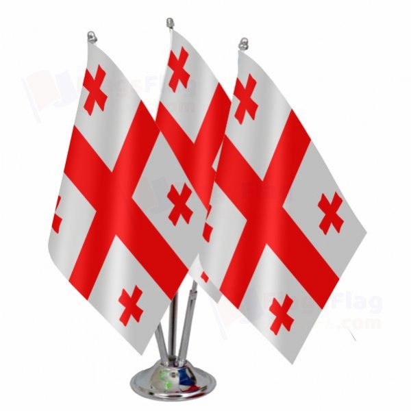 Georgia Triple Table Flag