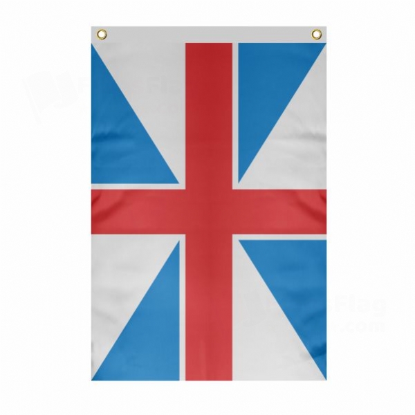 Georgian Air Force Large Size Flag Hanging on Building