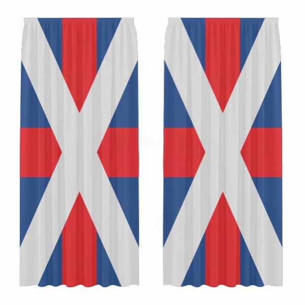 Georgian Navy Digital Printed Curtains