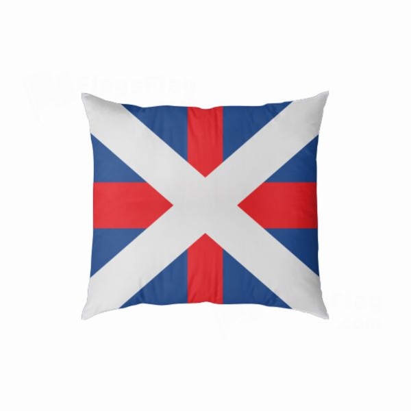 Georgian Navy Digital Printed Pillow Cover