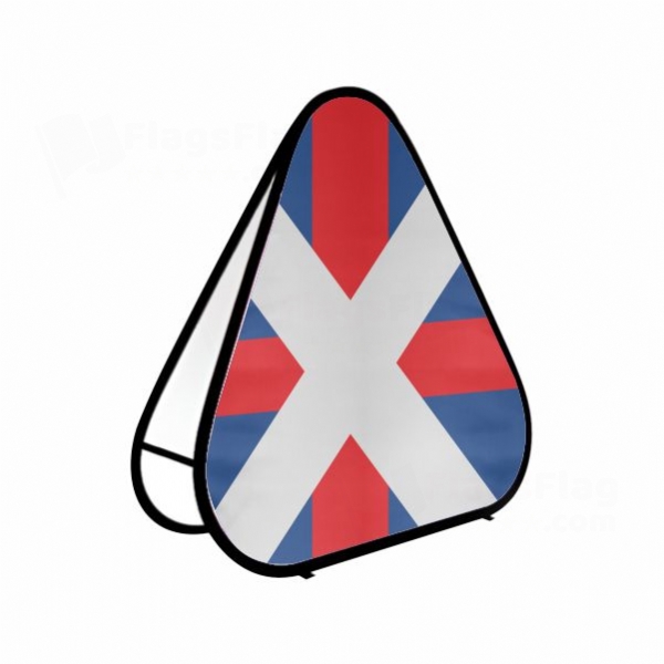 Georgian Navy Triangle Fabric Banner Display Stands