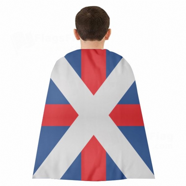 Georgian Navy Woven Fabric Cloak Digital Printing