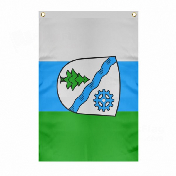 Geretsried Large Size Flag Hanging on Building