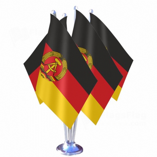 German Democratic Republic Quadruple Table Flag