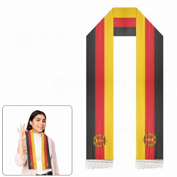 German Democratic Republic Scarf Digital Printing