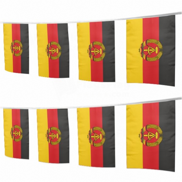 German Democratic Republic Square String Flags