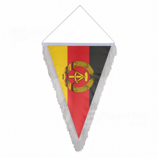 German Democratic Republic Triangle Fringed Streamers